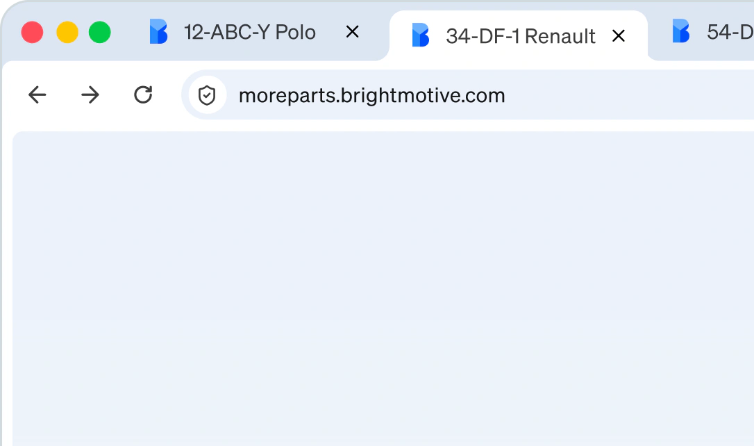 A browser with a tab per workshop, Workshop A and Workshop B beside each other and a third running off the edge, the webshop open in the one in front